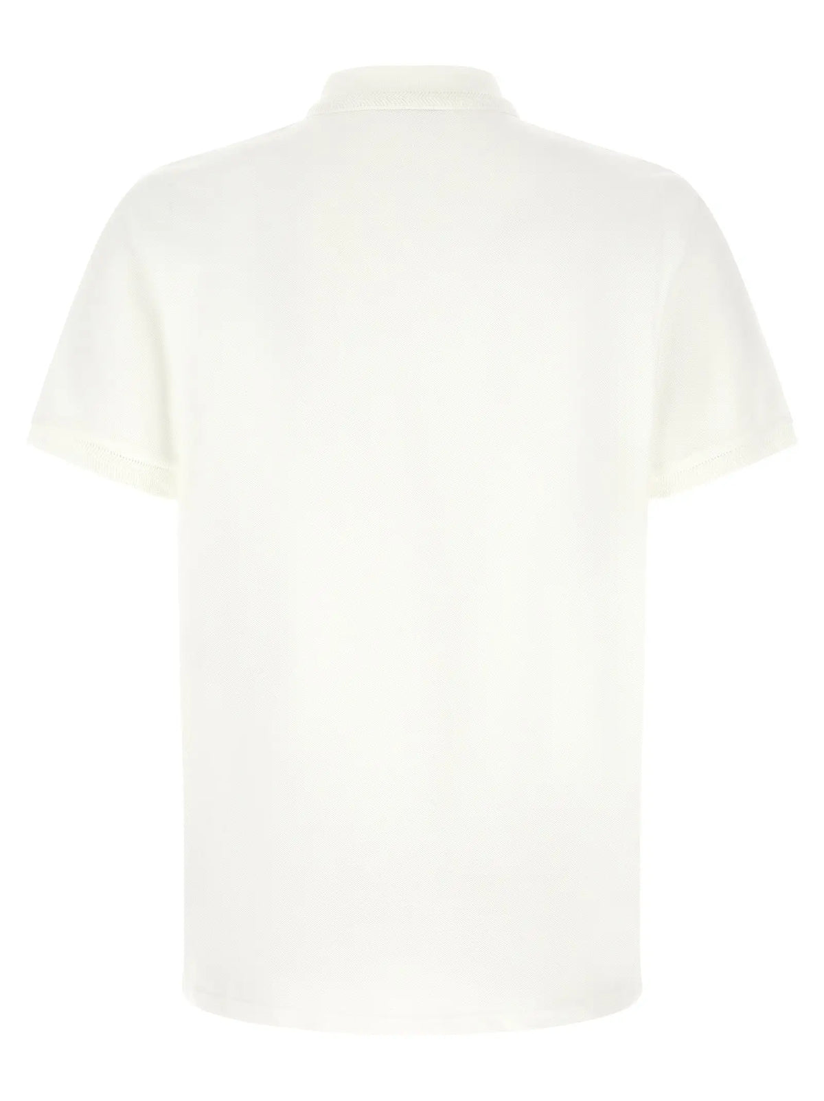 Polo shirt moncler blanc en coton à manches courtes avec col classique et design minimaliste élégant