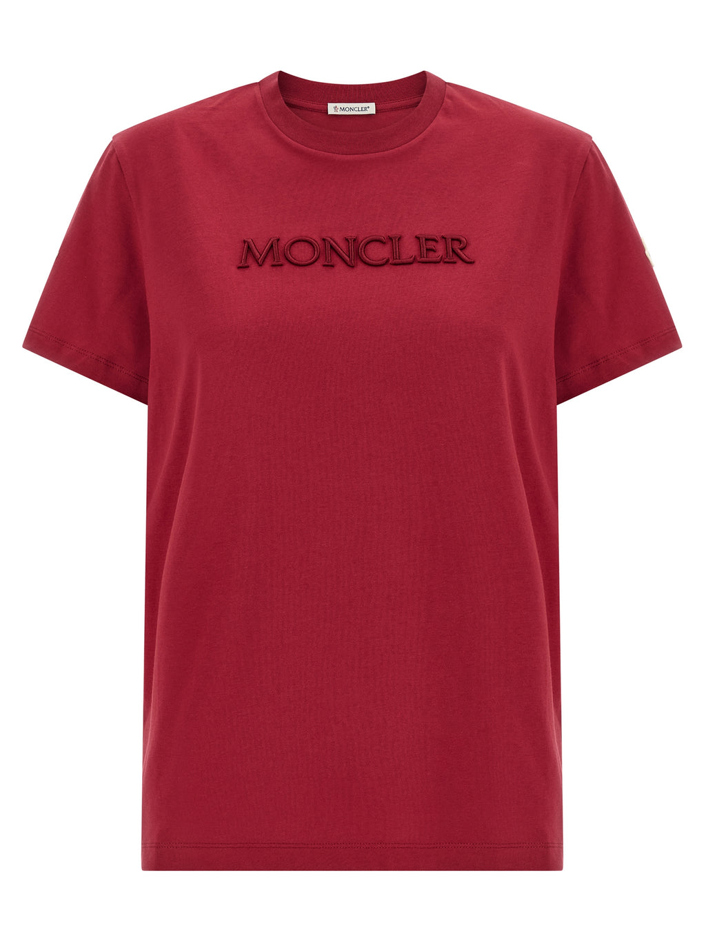 T-shirt en coton multicolore de Moncler, coupe décontractée, avec logo Moncler visible sur la poitrine.