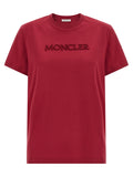 T-shirt en coton multicolore de Moncler, coupe décontractée, avec logo Moncler visible sur la poitrine.