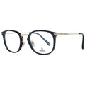 Lunettes omega en métal noir et plastique avec monture rectangulaire moderne noire et dorée