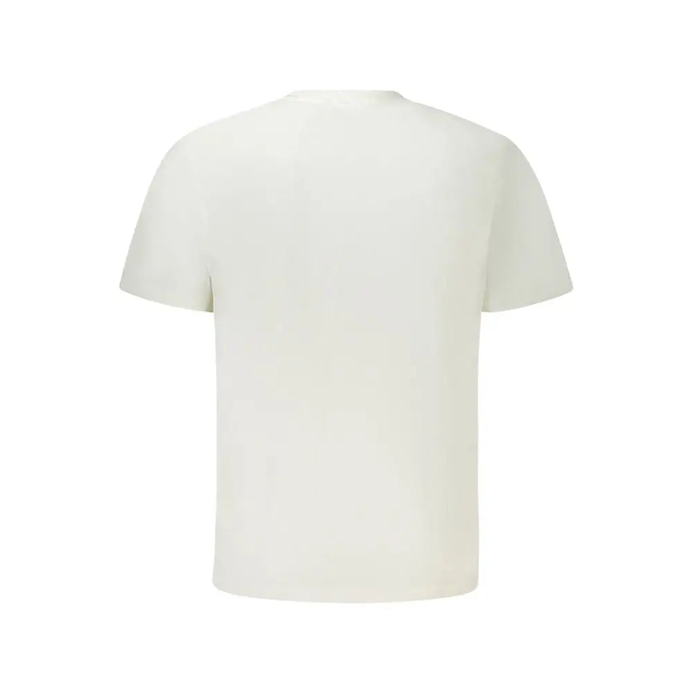 T shirt homme pepe jeans bianco en coton écru manches courtes avec design minimaliste simple