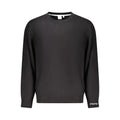 Pull pepe jeans noir pour homme en coton avec col rond et poignets et bord côtelés