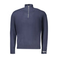 Sweat-shirt homme pepe jeans bleu marine en coton avec demi-fermeture éclair pour un style décontracté