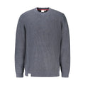 Pull en coton bleu homme pepe jeans avec col rond et texture côtelée gris foncé