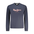 Sweatshirt pepe jeans london bleu foncé en coton avec logo rose brodé pour homme