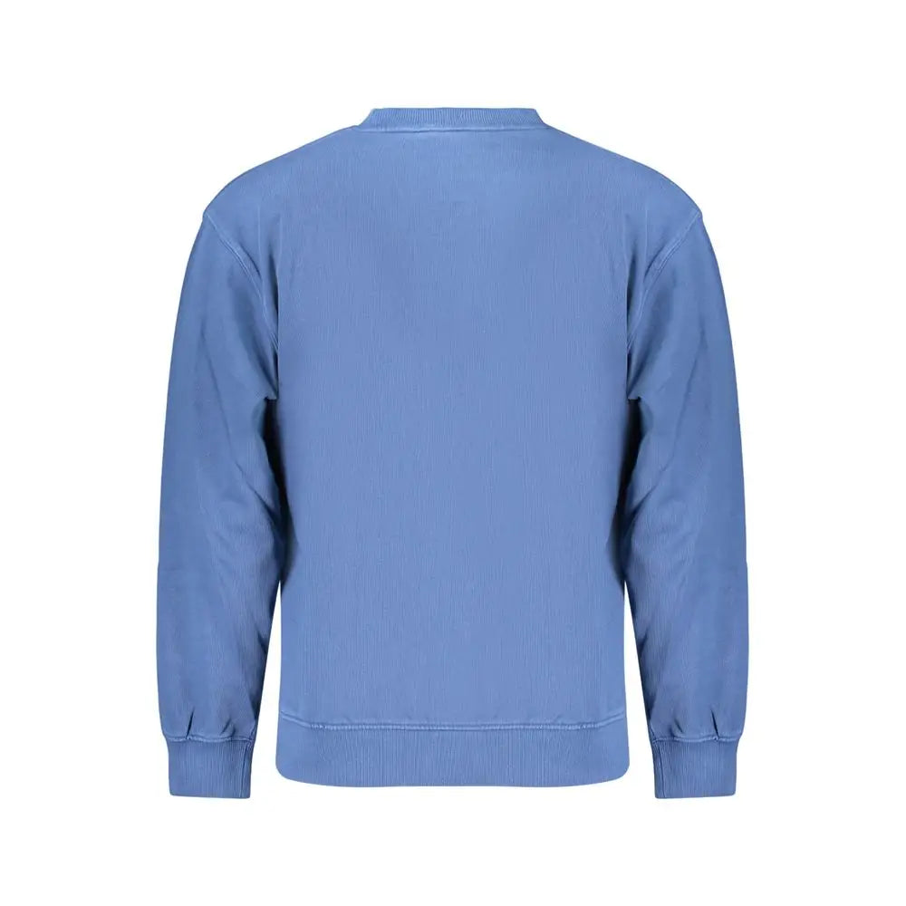 Pepe jeans sweatshirt homme bleu clair en coton avec col rond et poignets côtelés