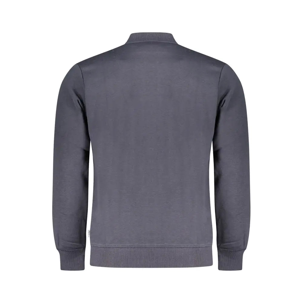 Veste bomber homme pepe jeans gris foncé en coton avec manches longues et bordures côtelées