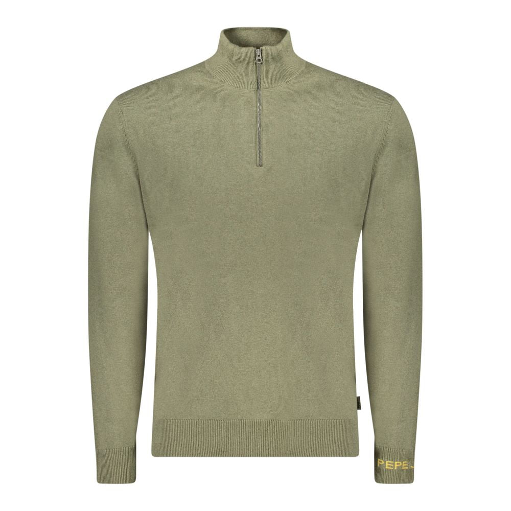 Sweat-shirt vert en coton pour homme de la marque Pepe Jeans, aperçu de devant avec col rond.