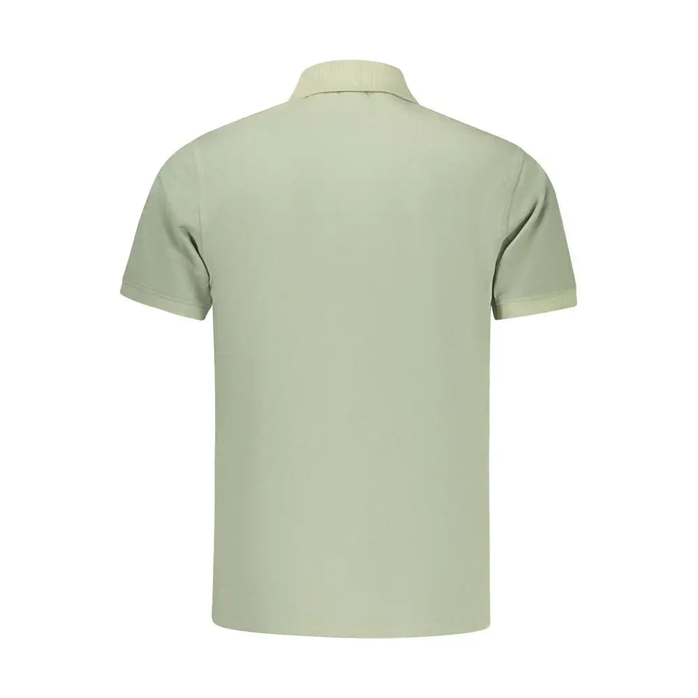 Polo shirt pour homme pepe jeans verde en coton vert clair à manches courtes avec col classique et coutures soignées