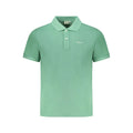 Polo homme pepe jeans verde en coton biologique vert menthe avec col classique manches courtes et broderie blanche