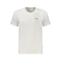 T-shirt blanc en coton pour homme pepe jeans avec logo brodé discret sur la poitrine gauche