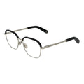 Lunettes Philipp Plein en métal noir et argent avec monture rectangulaire moderne