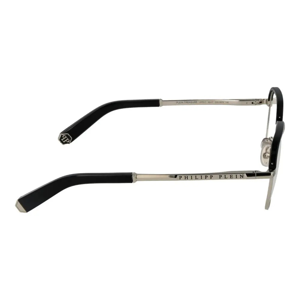 Lunettes philipp plein black metal en métal noir et argent au design moderne et épuré