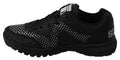 Chaussures de running noires Philipp Plein Jasmines, baskets sportives élégantes en cuir avec logo Philipp Plein sur le côté.