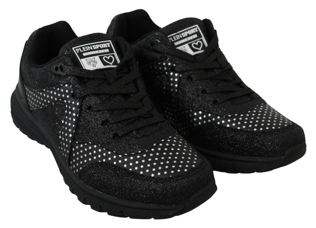 Baskets de course noires Philipp Plein Jasmines, style sport, avec design tendance et logo de la marque visible.
