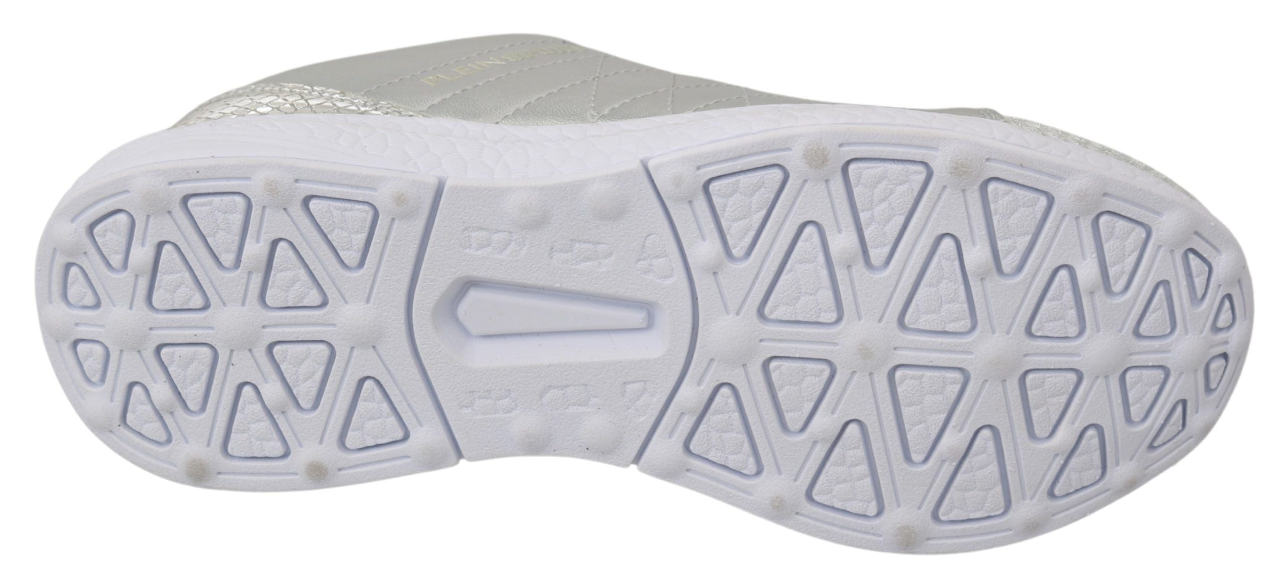 Chaussures de sport Philipp Plein Gisella en polyester argenté, baskets tendance avec design moderne et détails stylés.