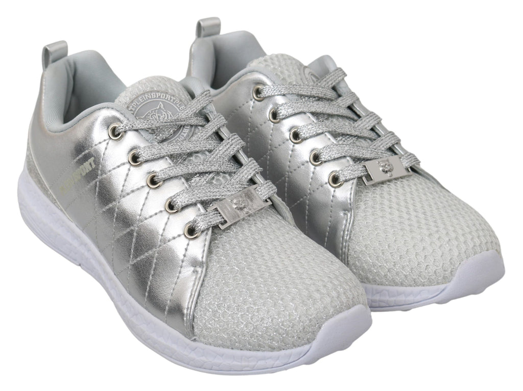Chaussures sneakers en polyester argenté Philipp Plein Gisella, style moderne et élégant pour femmes.