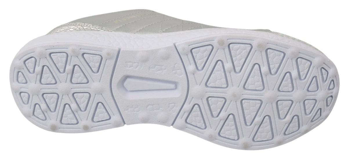 Chaussure de sport blanche philipp plein gisella en polyester avec semelle en caoutchouc texturée vue de dos