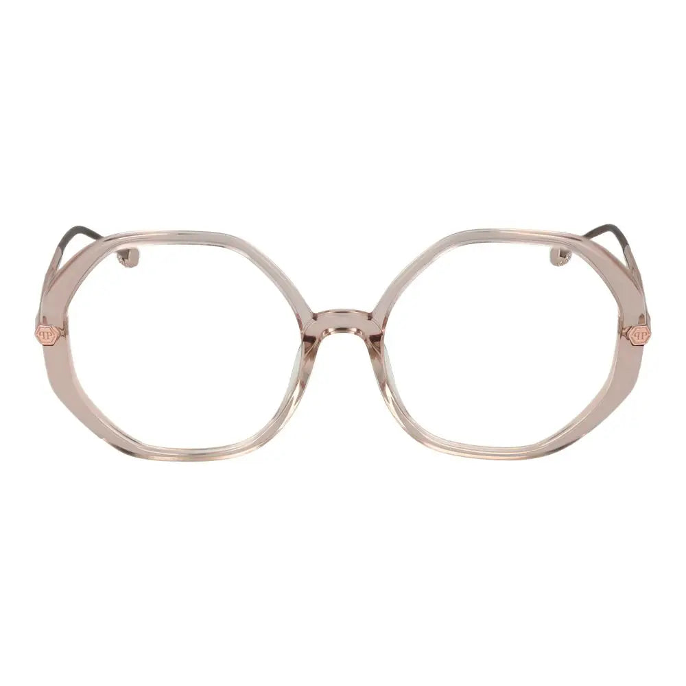 Lunettes philipp plein en acétate rose gold avec monture octogonale pour un style tendance
