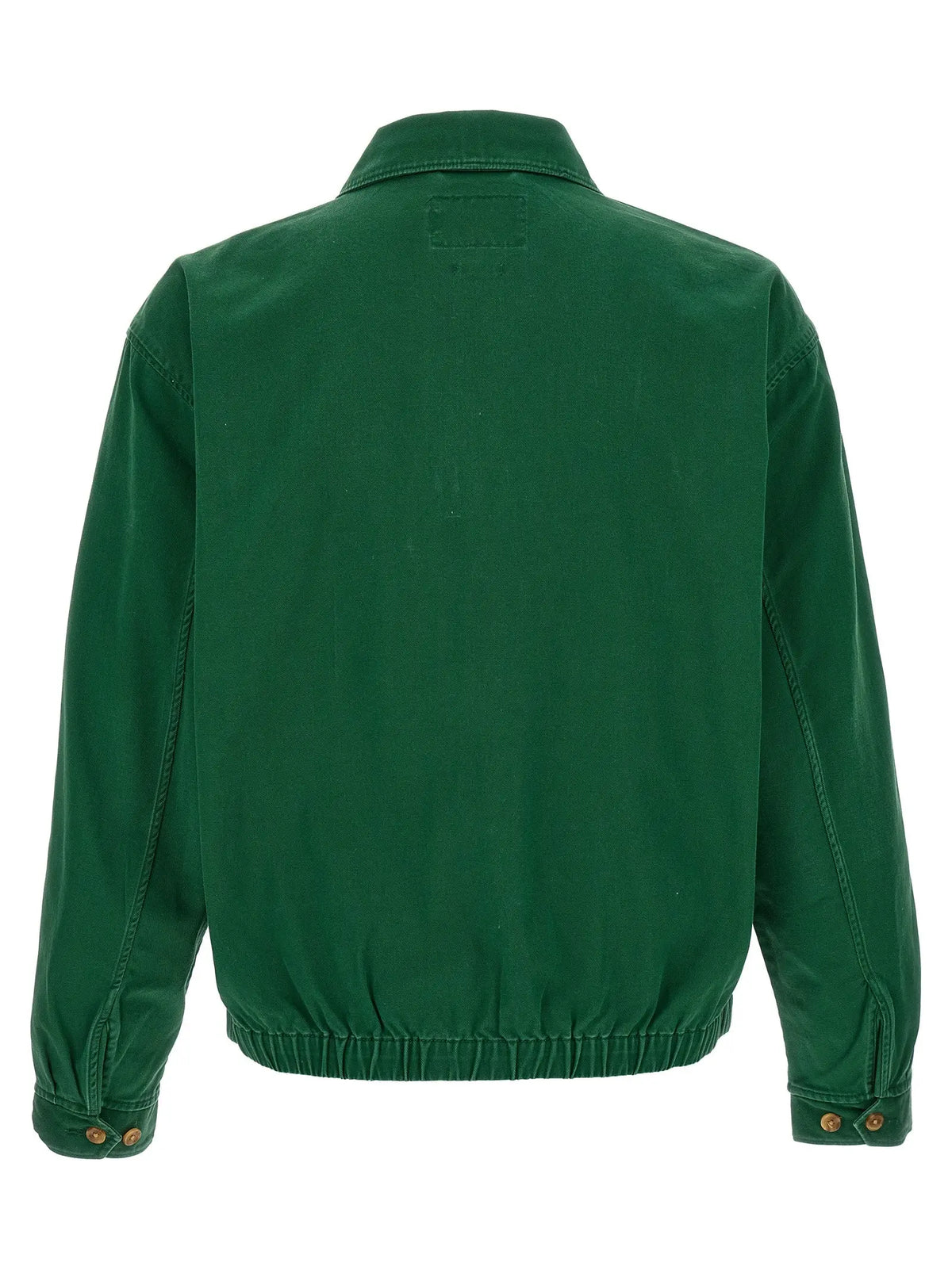 Veste en coton bicolore polo ralph lauren vert foncé avec col et taille élastiquée