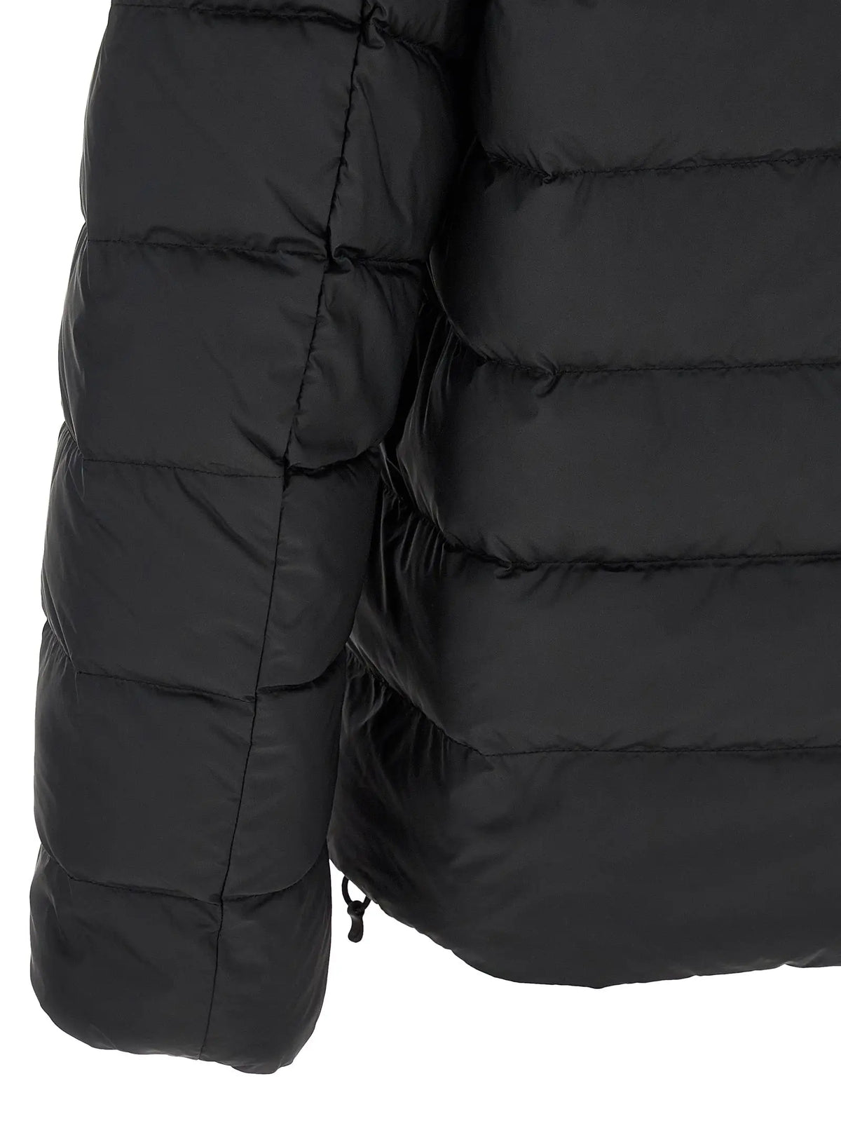 Veste longue noire en polyester polo ralph lauren avec matelassage et cordon de serrage aux manches