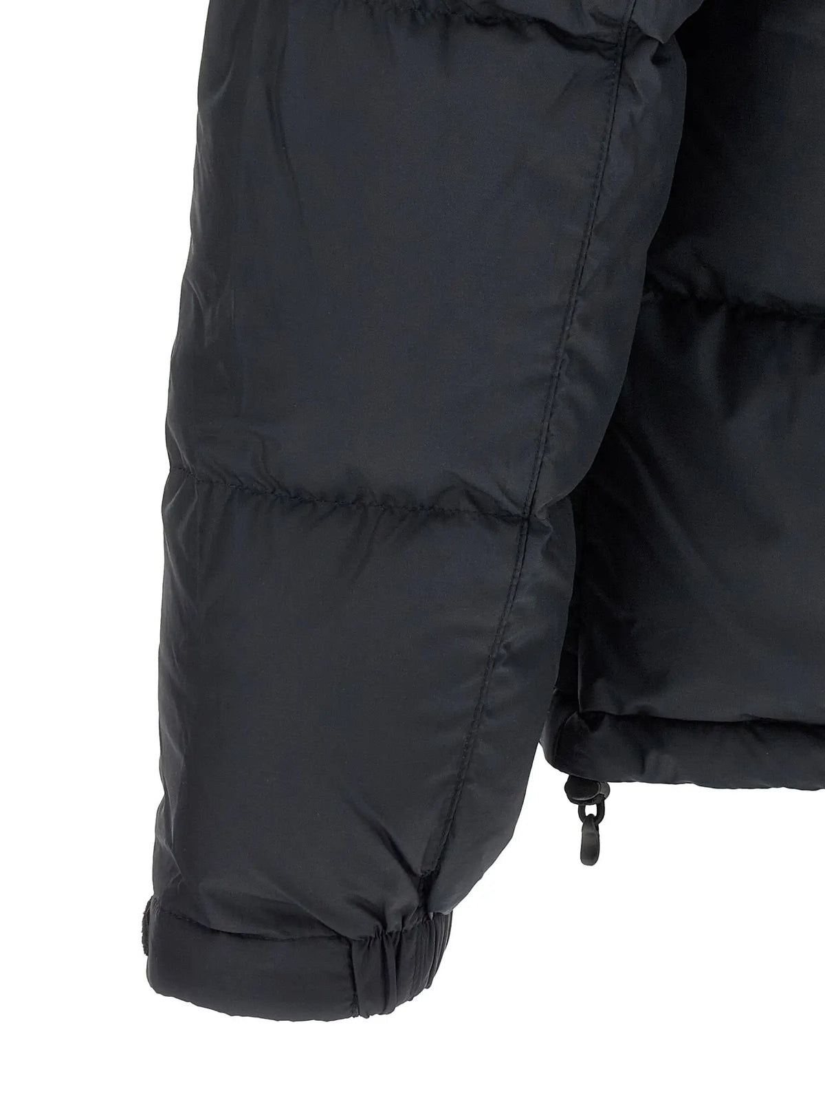 Manche de veste noire matelassée polo ralph lauren en polyester avec couture matelassée et poignet élastique