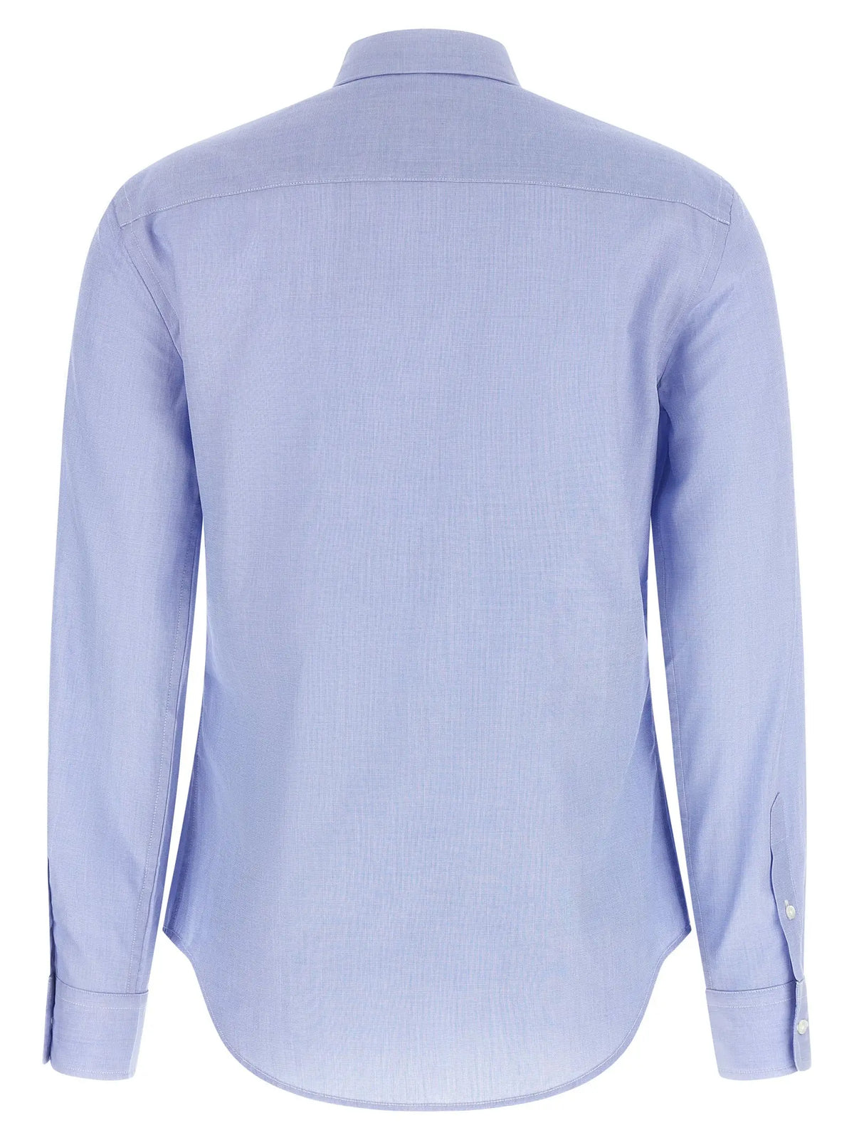 Chemise bleu clair polo ralph lauren en coton avec tissage texturé subtil et coupe classique ajustée