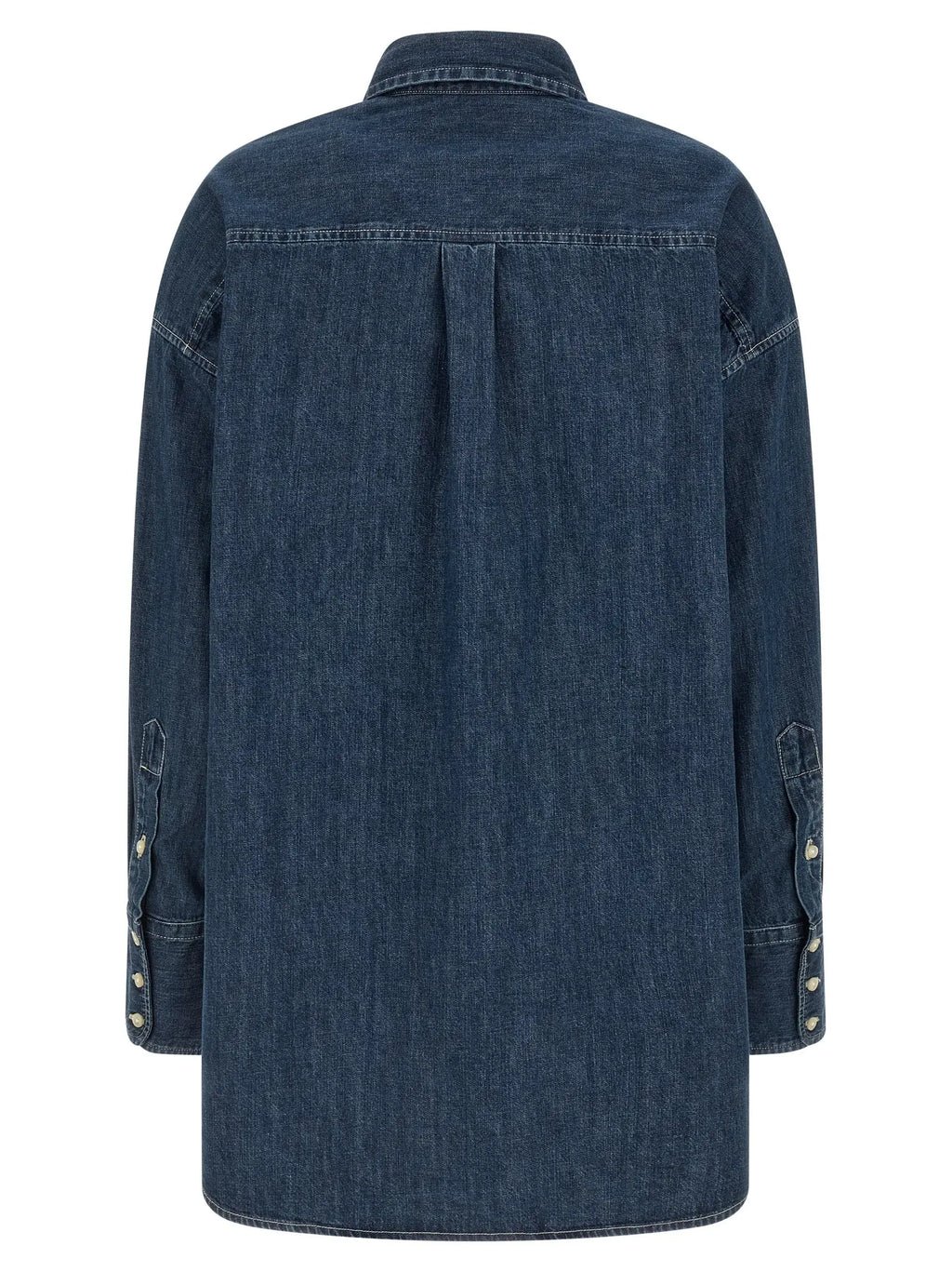 Chemise en jean bleu foncé polo ralph lauren en coton avec col classique et poignets boutonnés