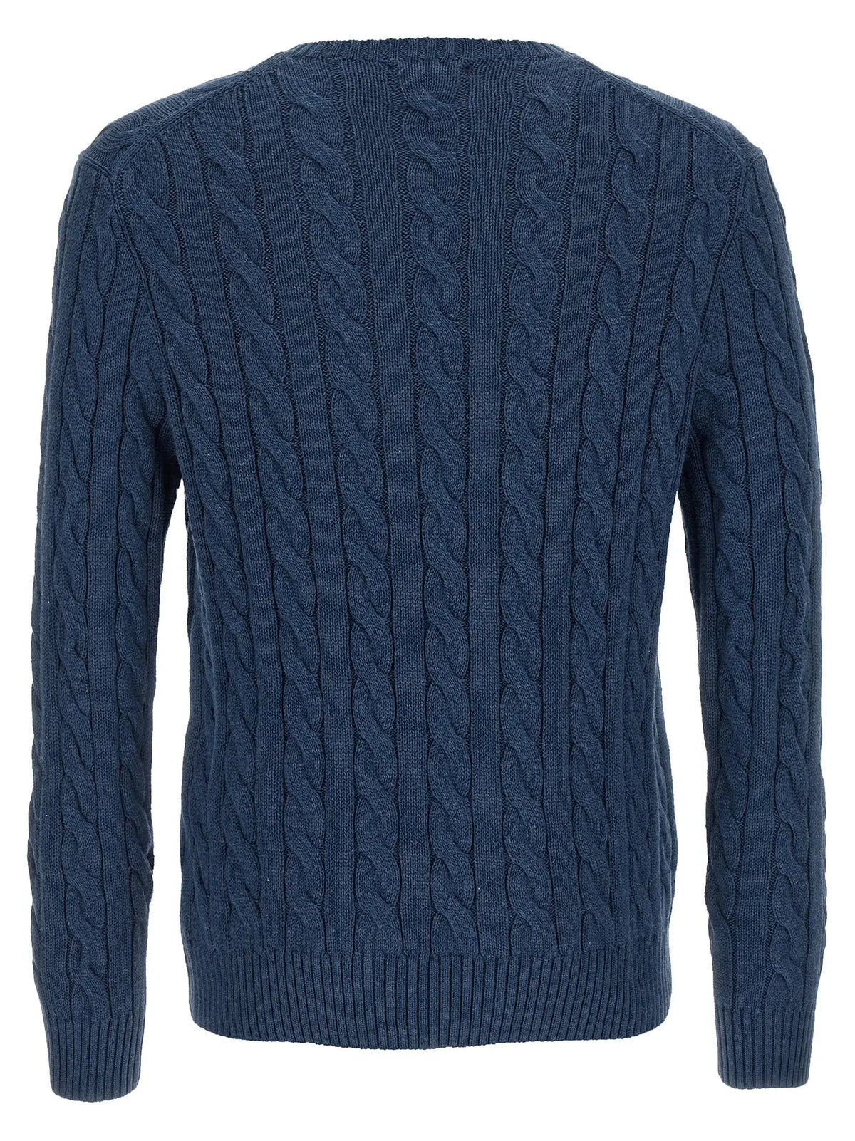 Cardigan en coton bleu navy polo ralph lauren avec motif torsadé et poignets et ourlet côtelés