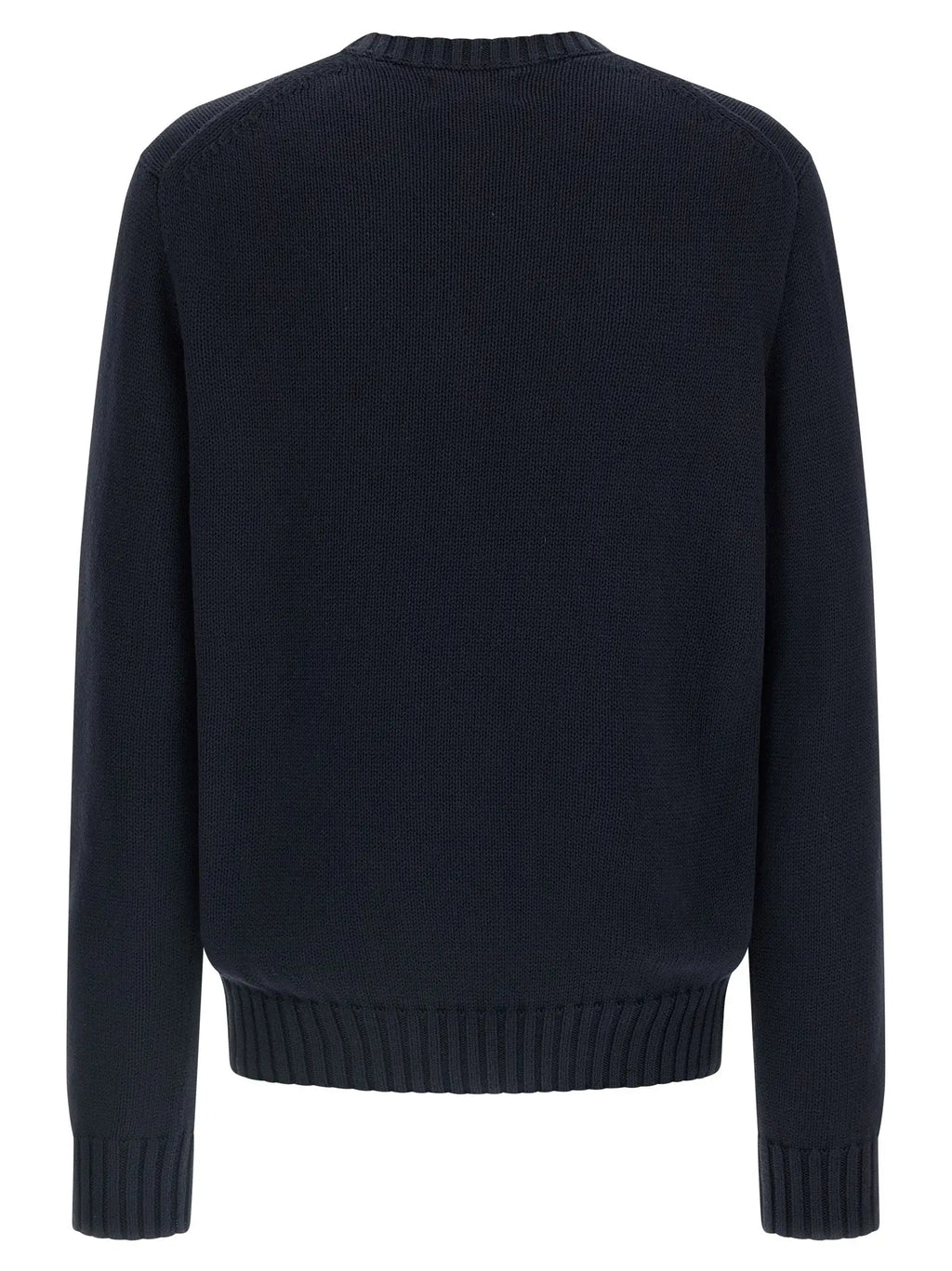 Cardigan en coton bleu marine à côtes polo ralph lauren avec col boutonné, parfait pour temps frais