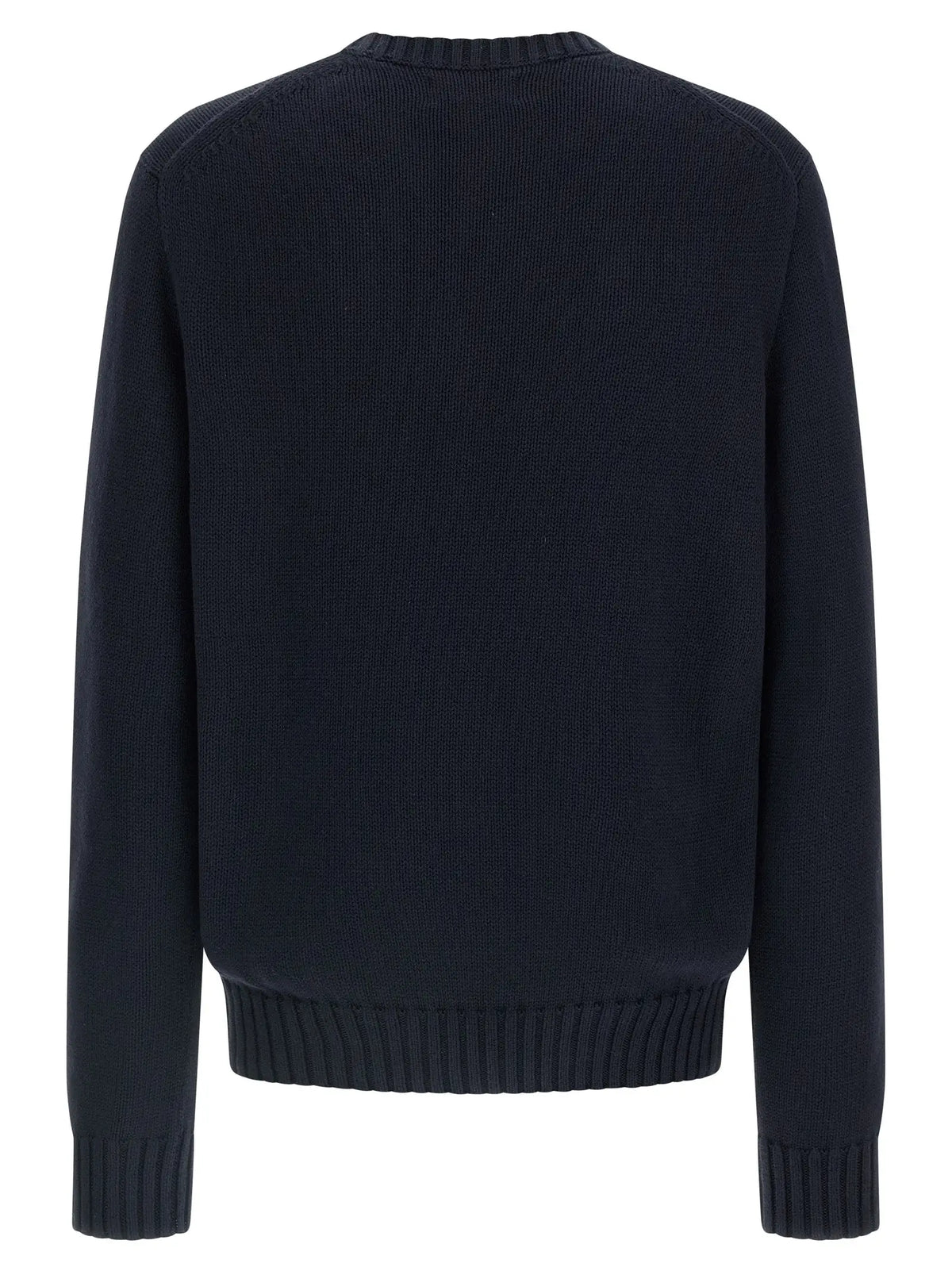 Cardigan en coton bleu marine à côtes polo ralph lauren avec col boutonné, parfait pour temps frais