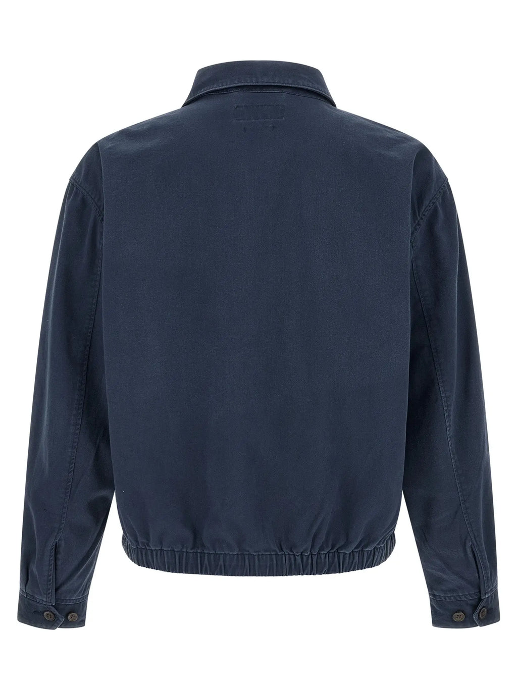 Veste en coton bleu marine polo ralph lauren avec col et taille élastiquée vue de dos