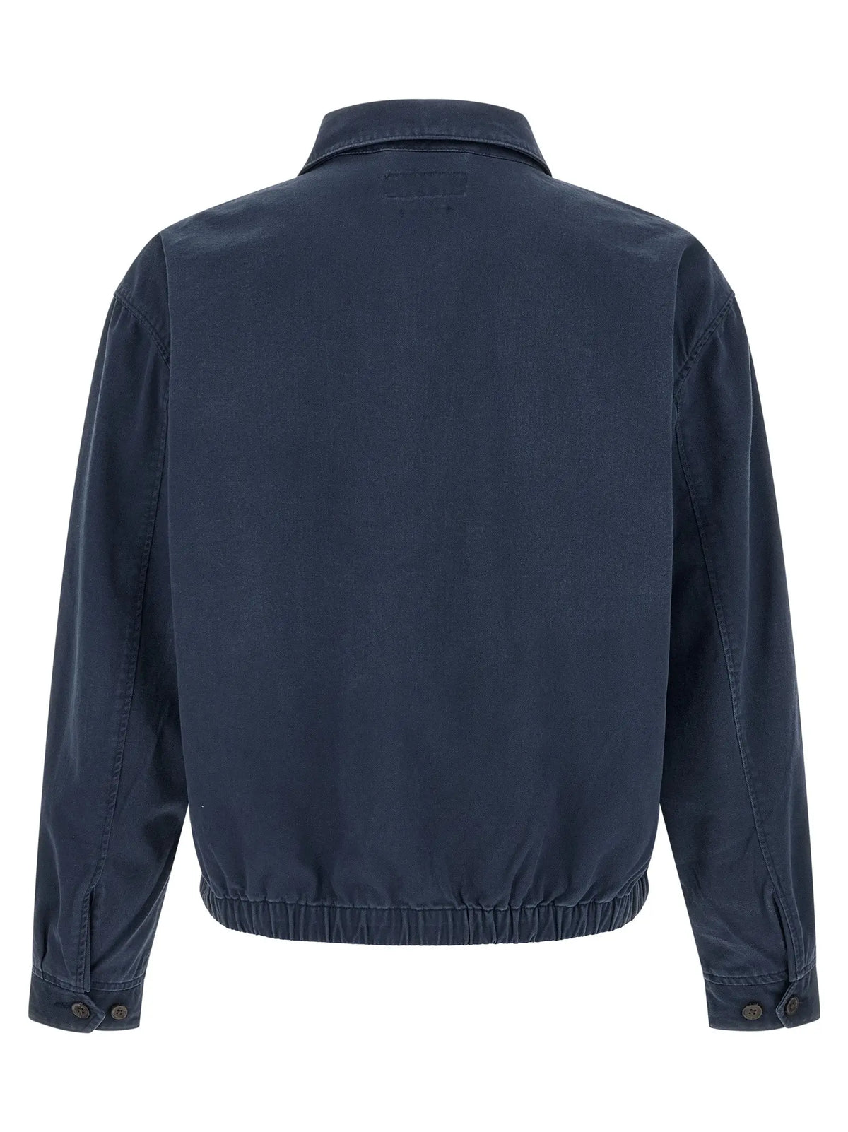 Veste en coton bleu marine polo ralph lauren avec col et taille élastiquée vue de dos