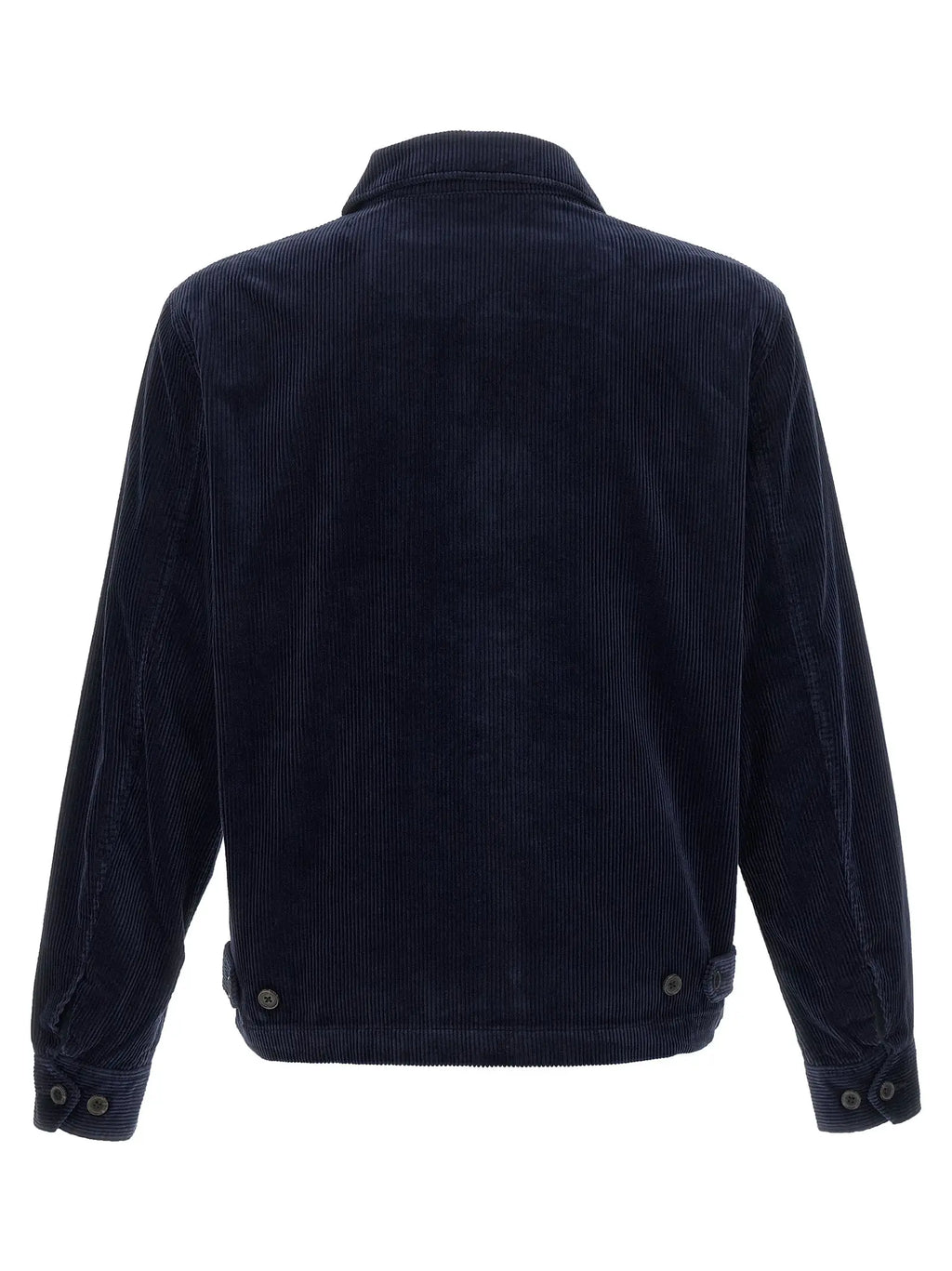 Veste polo ralph lauren bleu en coton avec col classique et poignets boutonnés en velours côtelé bleu marine