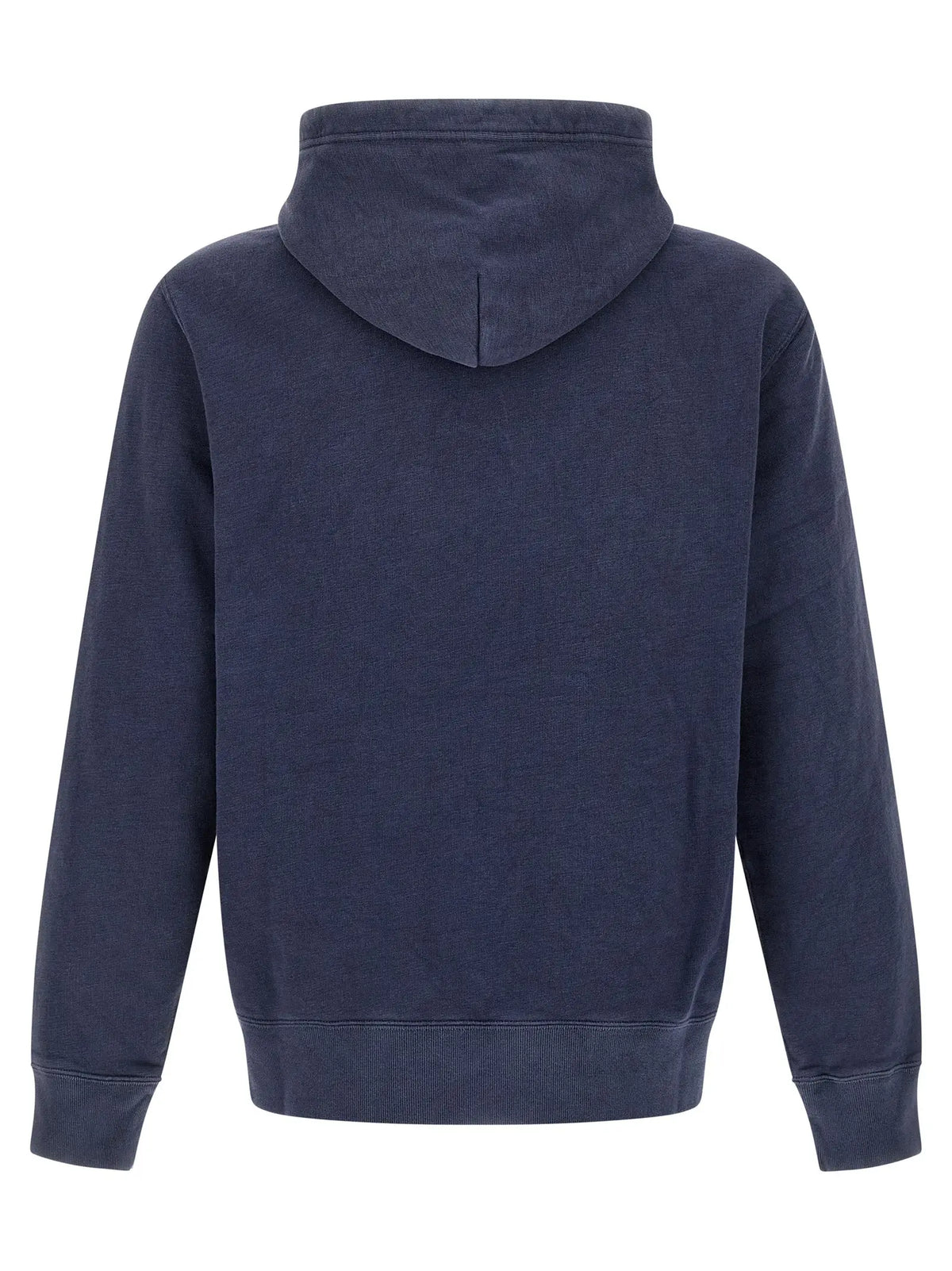 Sweatshirt polo ralph lauren bleu en coton avec poignets et ourlet côtelés