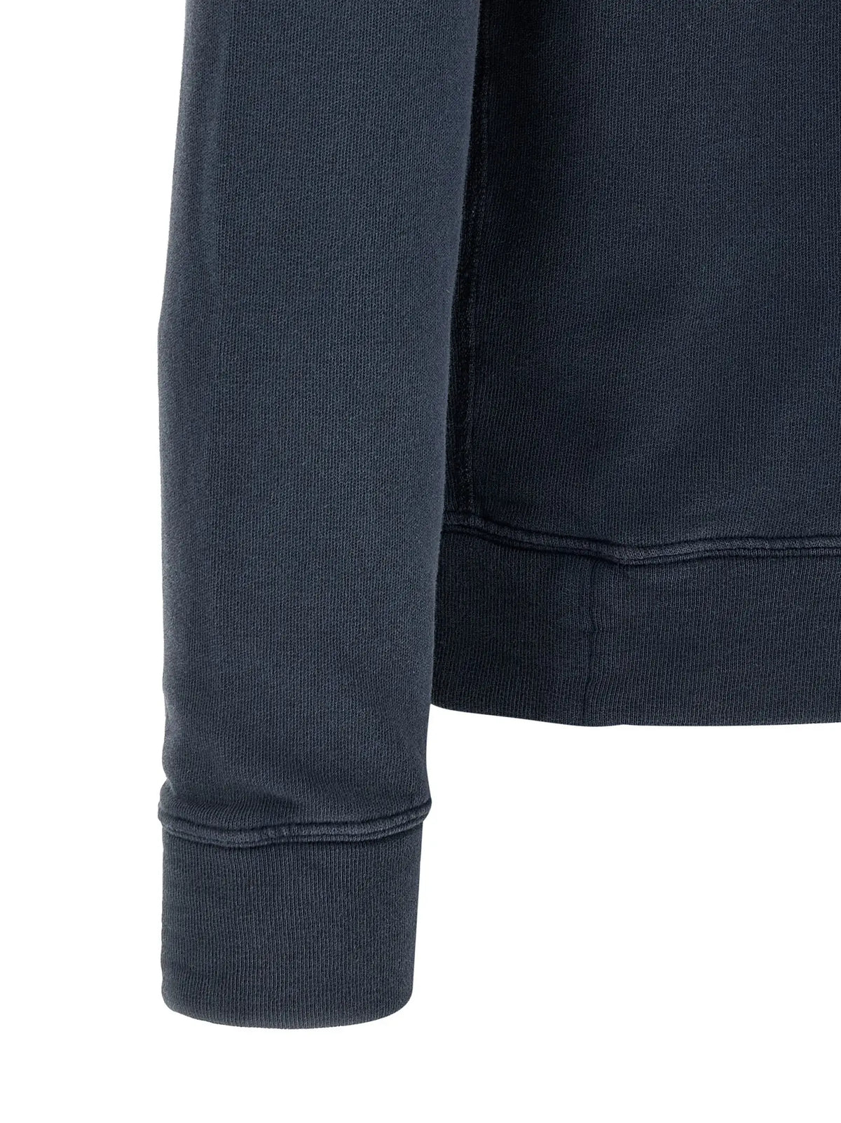 Manche de sweatshirt en coton bleu marine oscuro polo ralph lauren avec poignets et ourlet côtelés