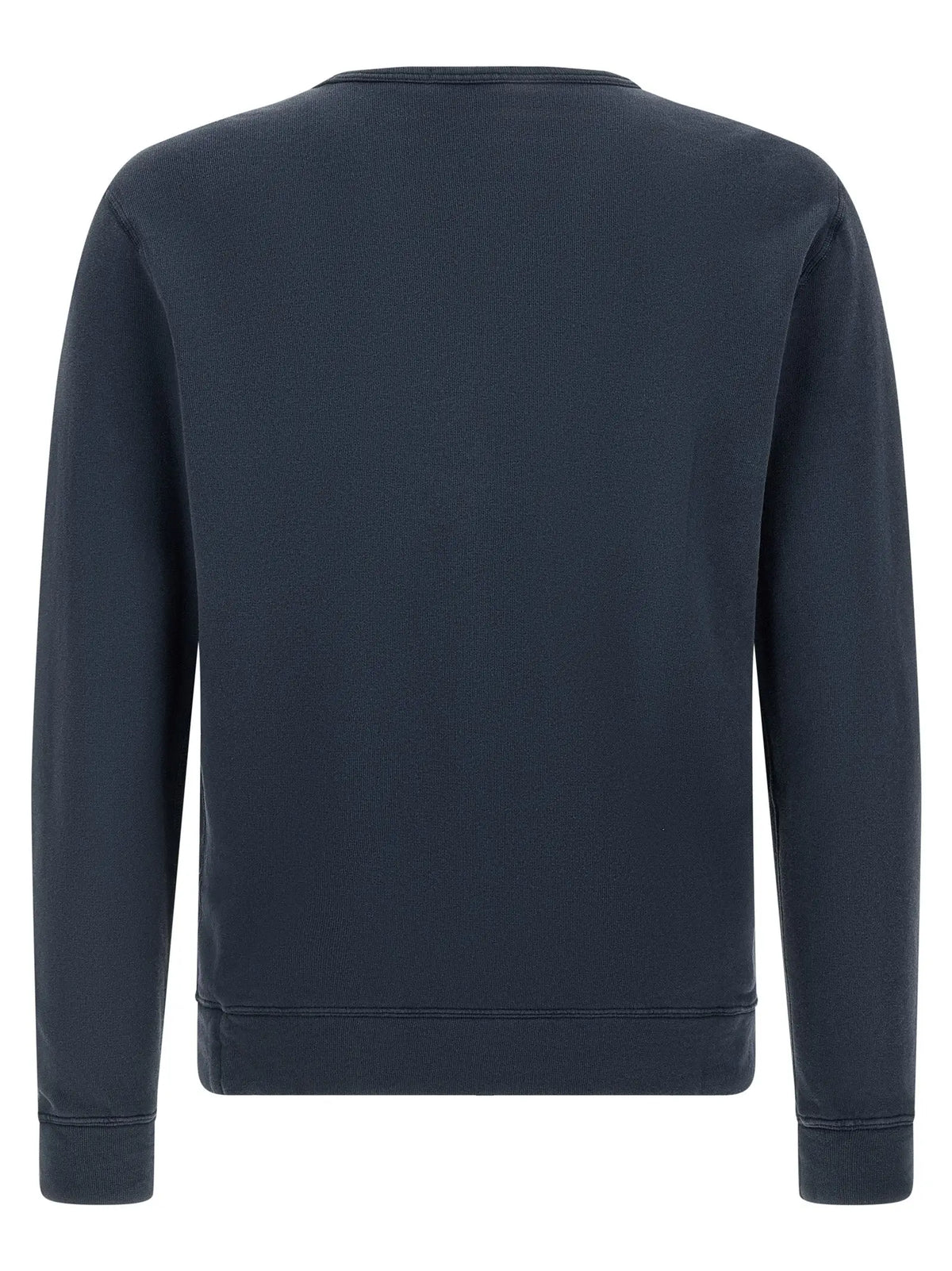 Sweatshirt polo ralph lauren bleu en coton marine foncé avec col rond et bords côtelés