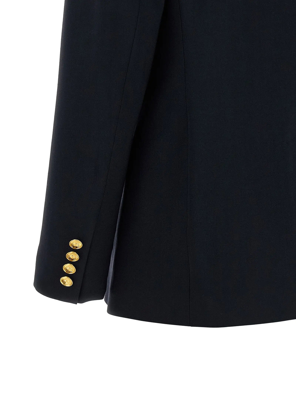 Blazer bleu en laine polo ralph lauren avec boutons dorés sur le poignet manche