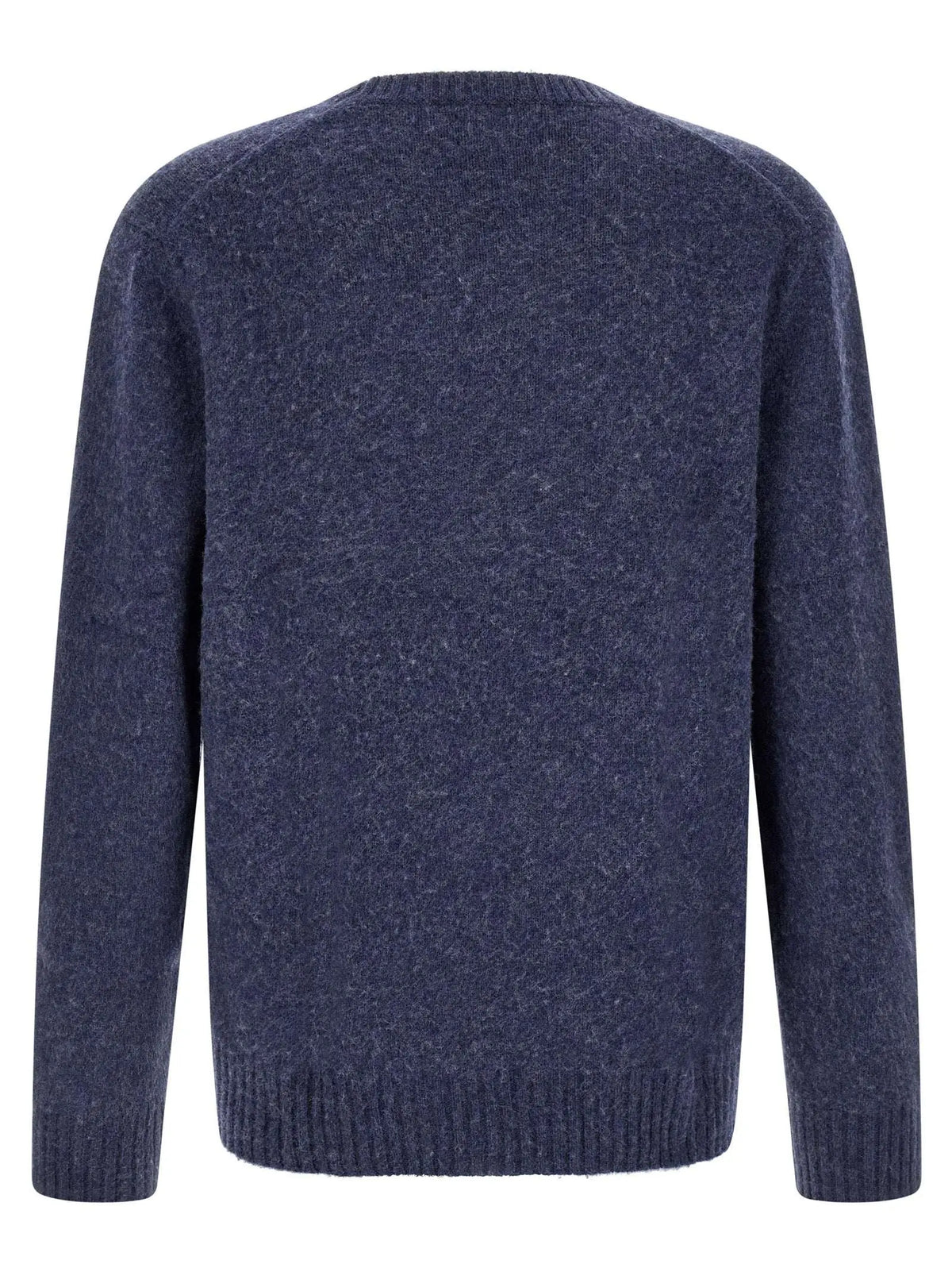 Cardigan en laine bleu marine texturé de polo ralph lauren avec tricot côtelé distinctif