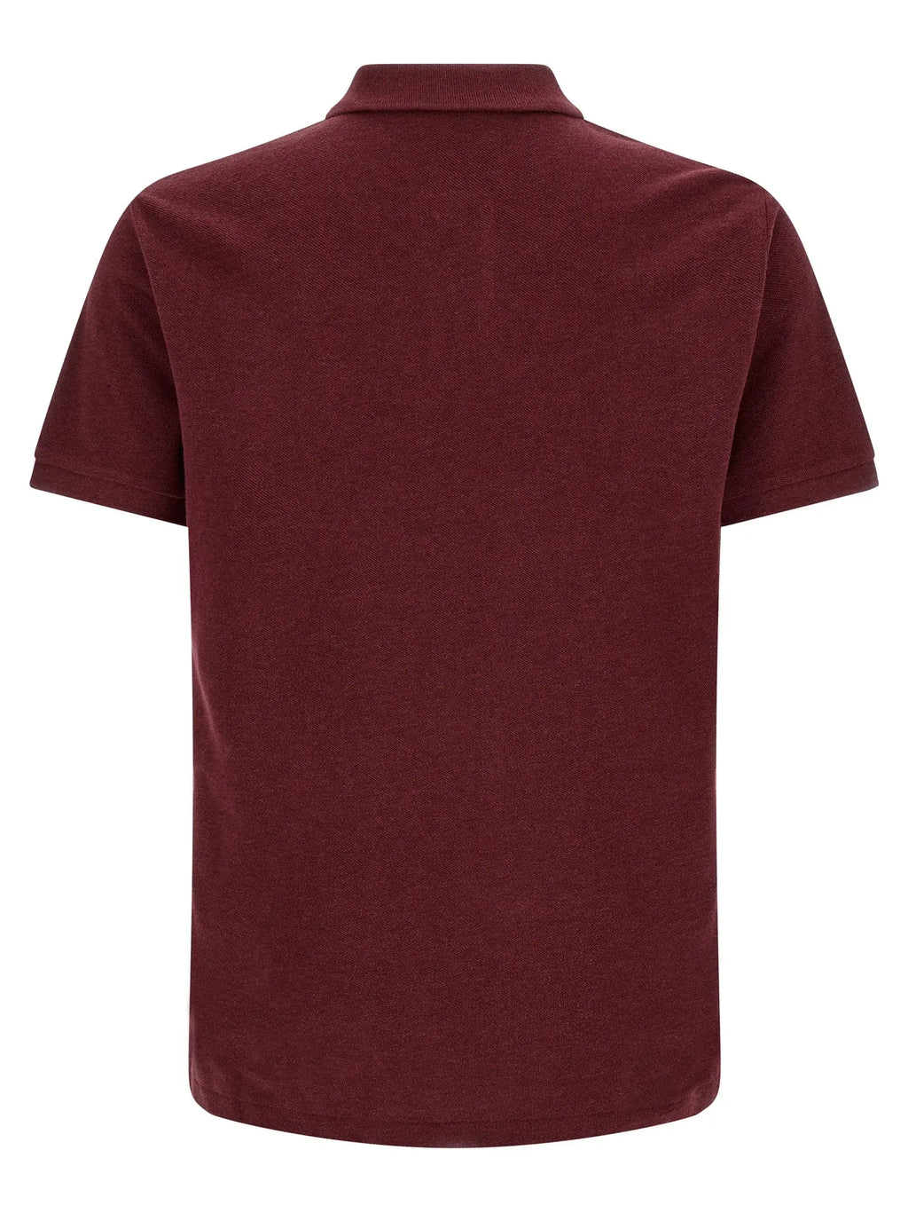 Polo ralph lauren bordeaux coton polo shirt en coton texturé avec col classique et manches courtes bordeaux