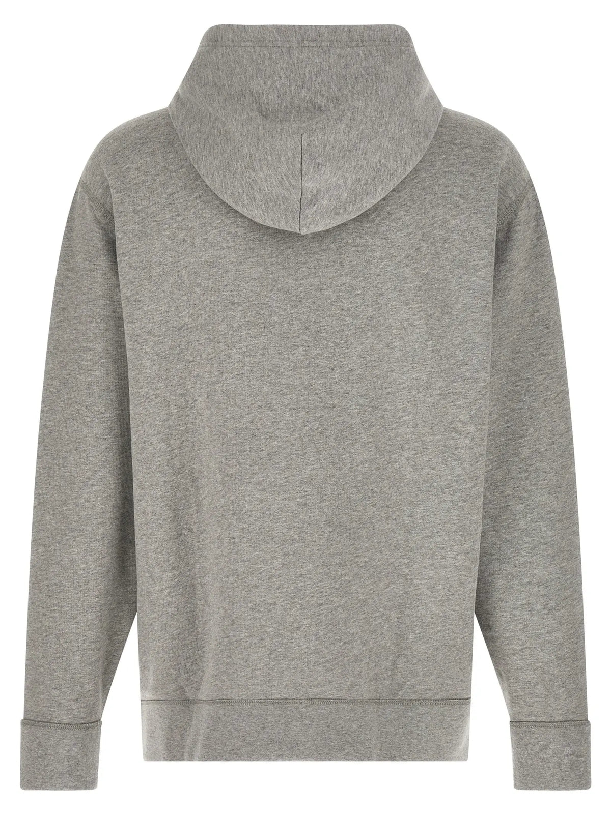 Sweatshirt polo ralph lauren gris en coton avec coupe classique décontractée et poignets côtelés
