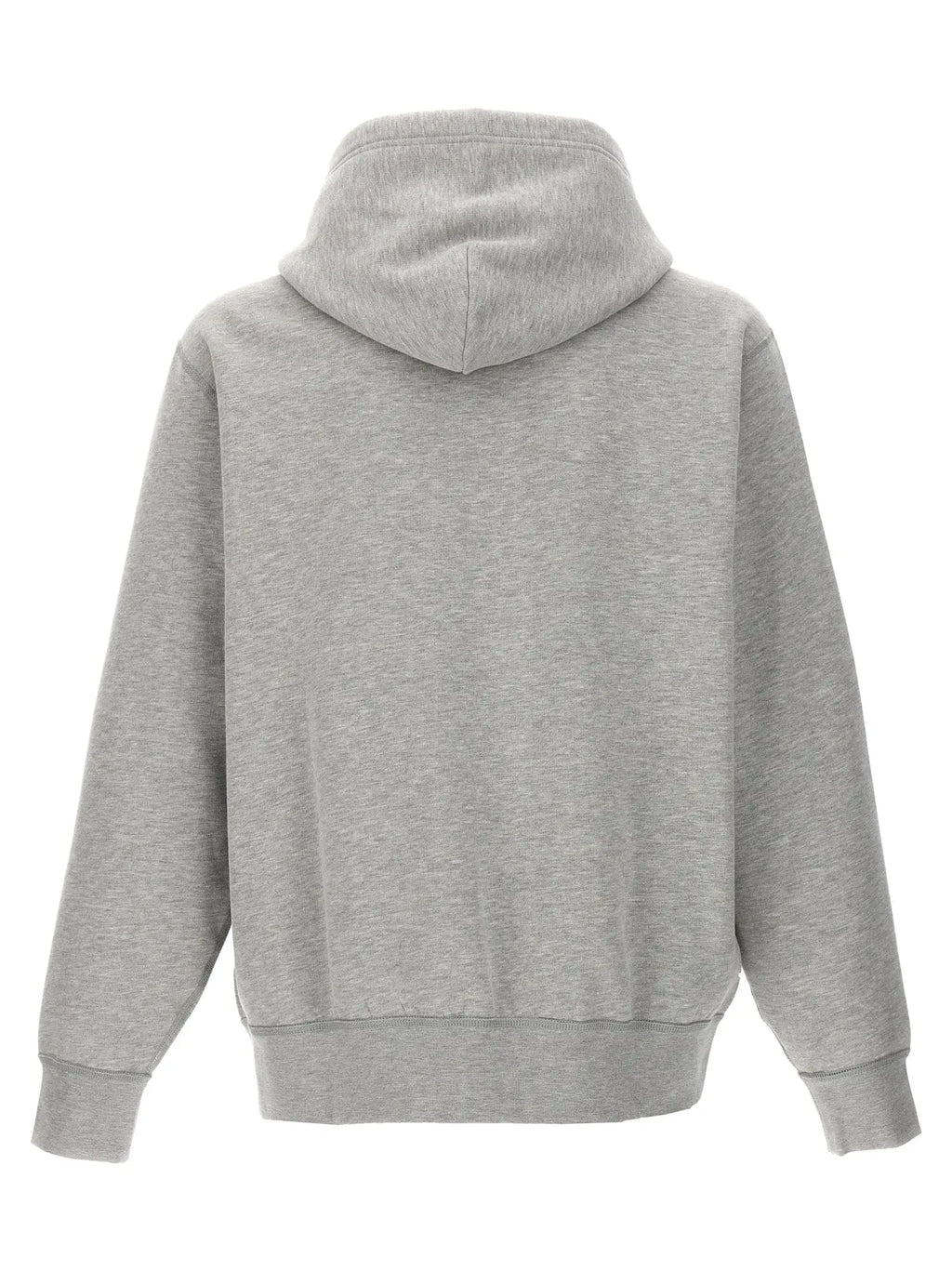 Sweatshirt polo ralph lauren gris en coton avec capuche en maille chinée et poignets côtelés