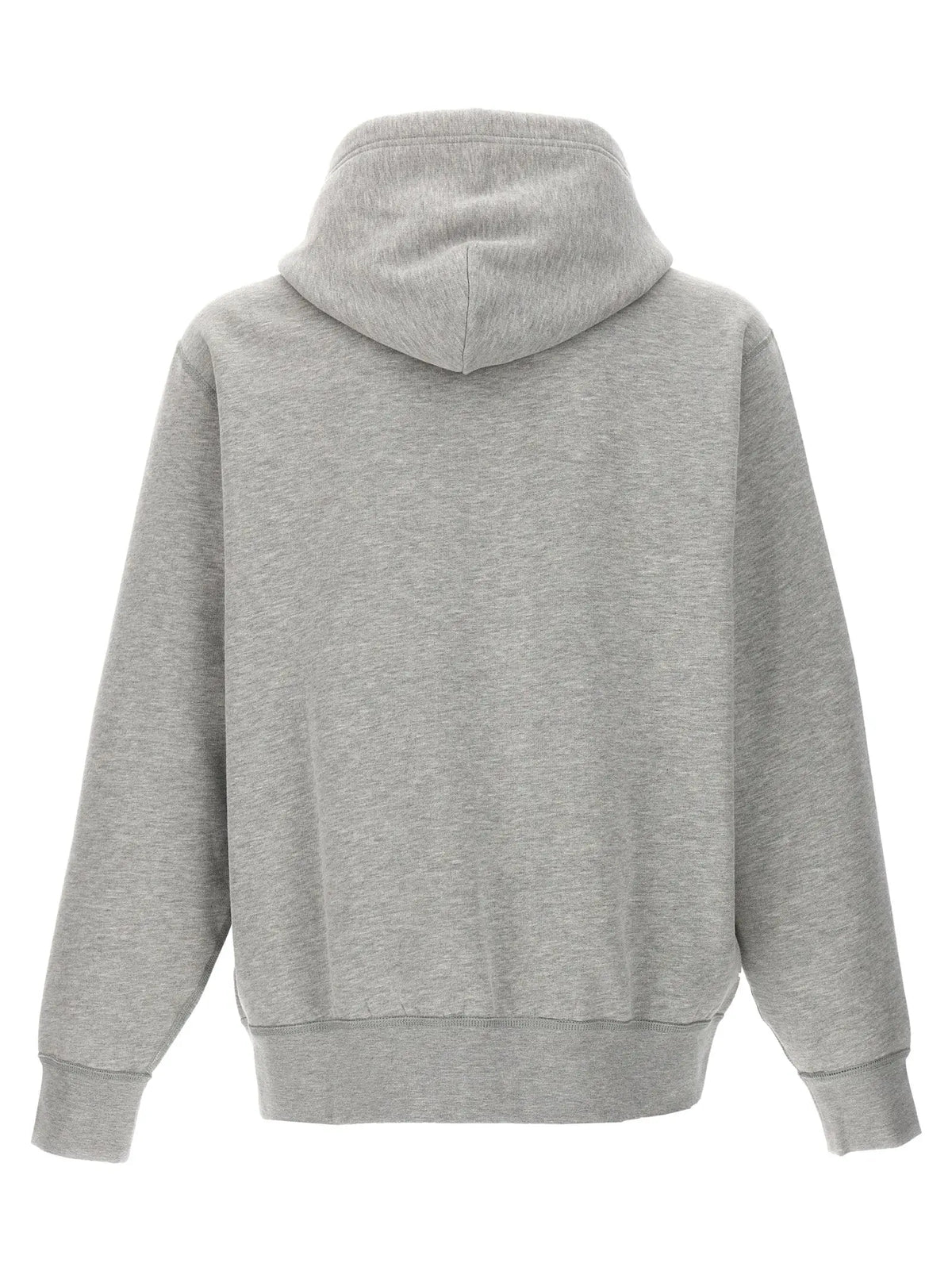 Sweatshirt polo ralph lauren gris en coton avec capuche en maille chinée et poignets côtelés