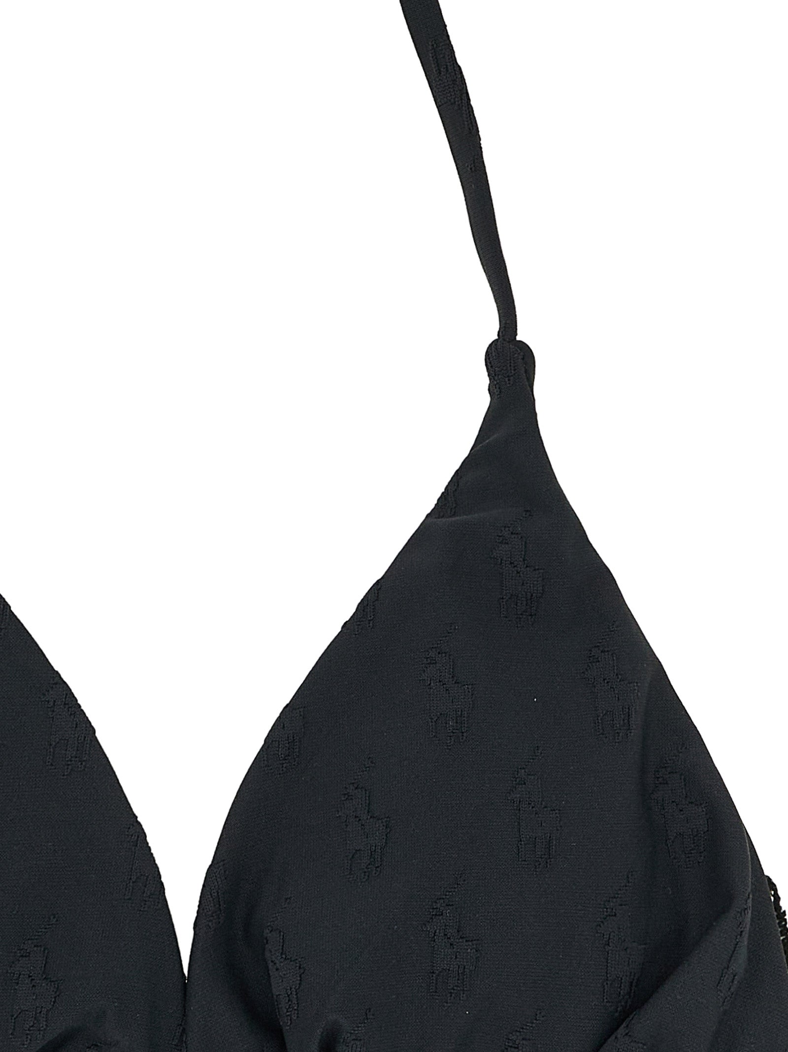 Maillot de bain bikini Ralph Lauren en polyester recyclé noir avec logo Polo Ralph Lauren visible.