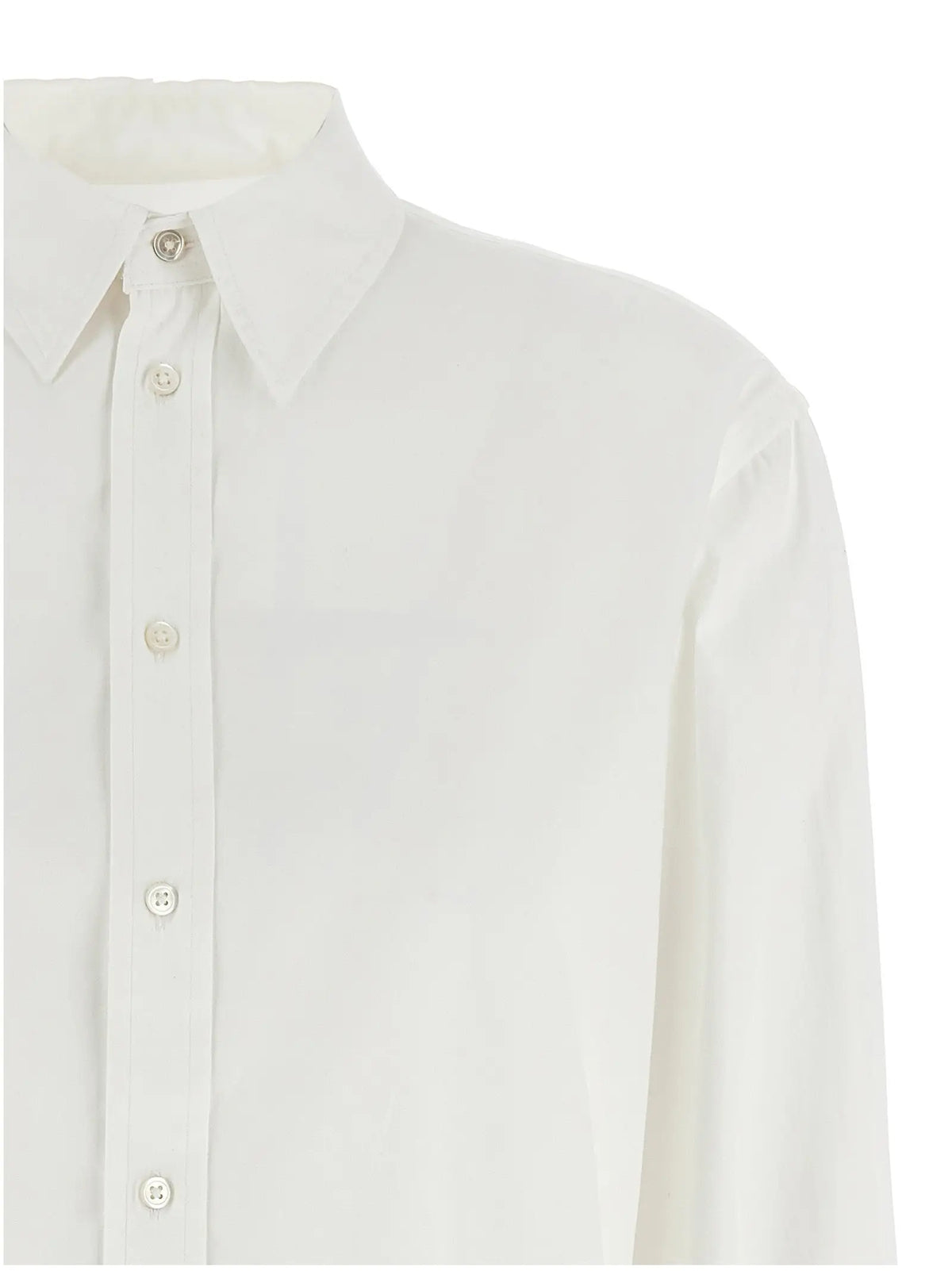 Blouse blanche en coton polo ralph lauren avec col classique et boutons assortis