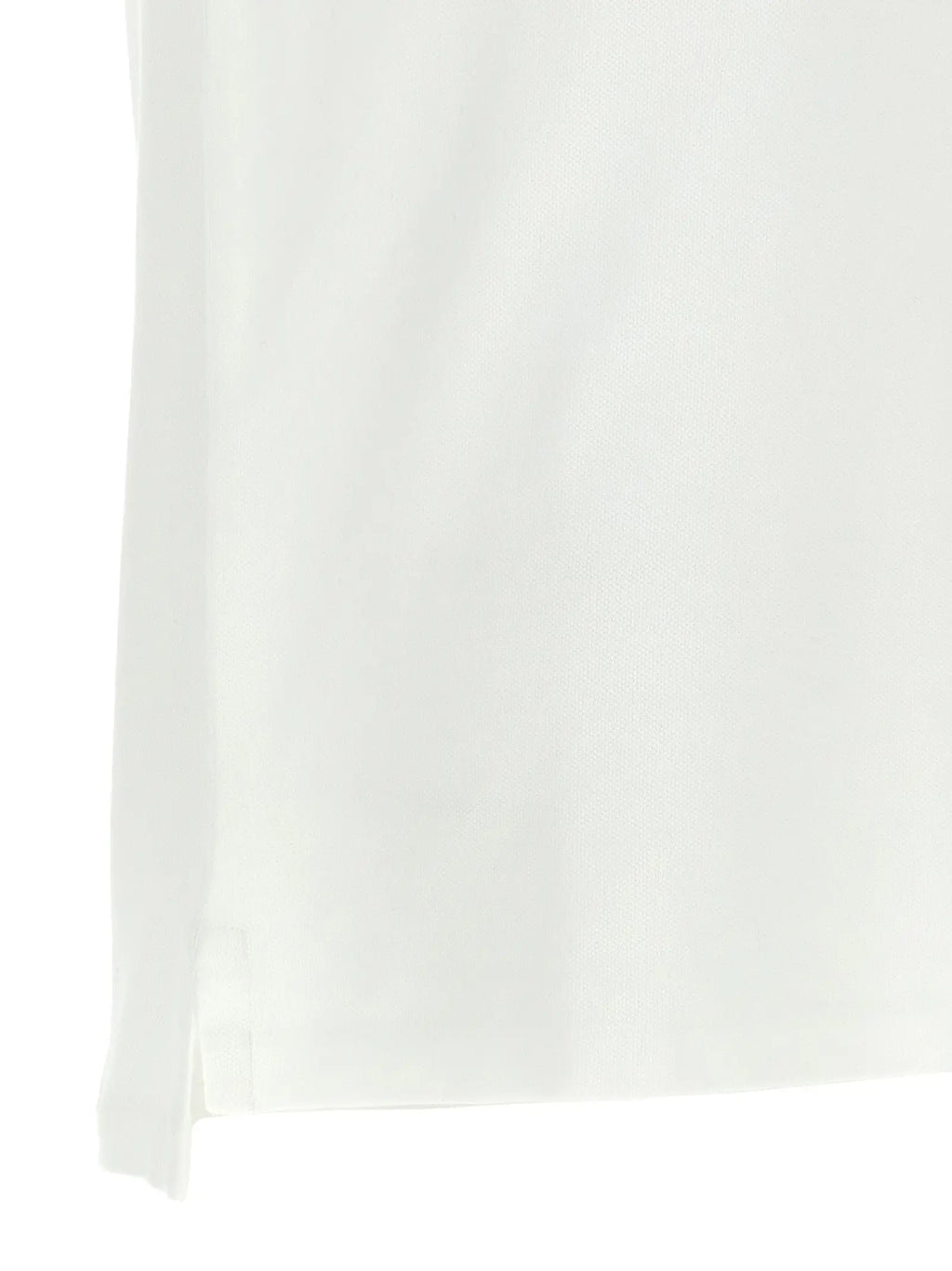 Robe polo ralph lauren blanche en coton avec un design minimaliste et des coutures verticales subtiles