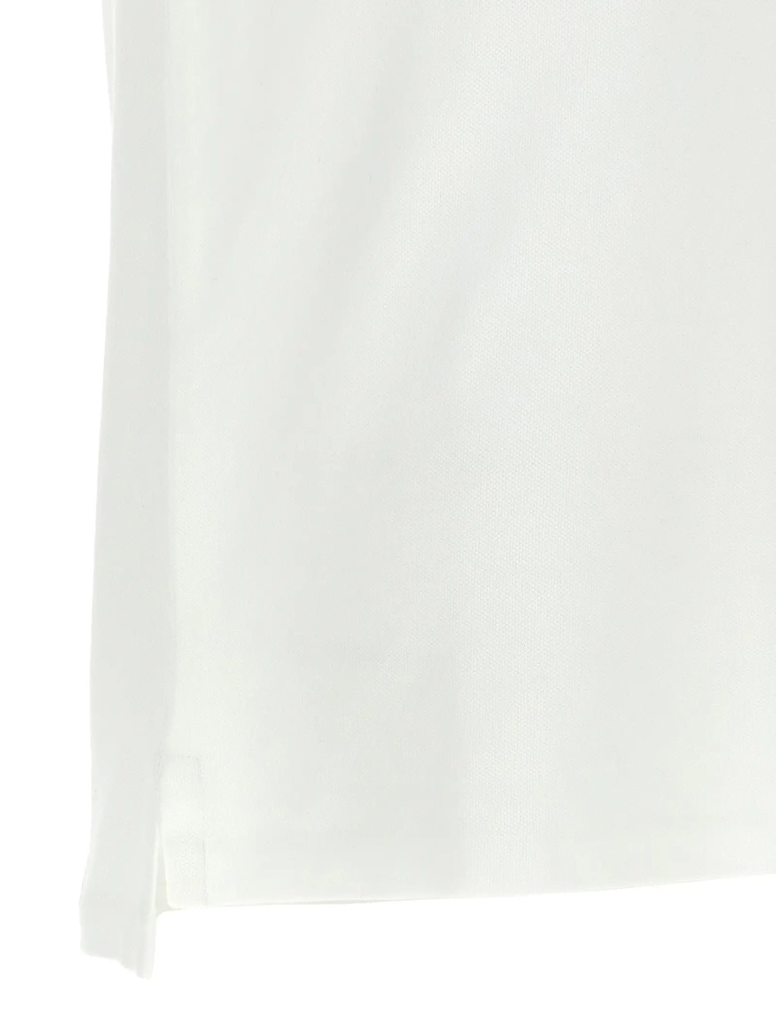 Robe polo ralph lauren blanche en coton avec un design minimaliste et des coutures verticales subtiles