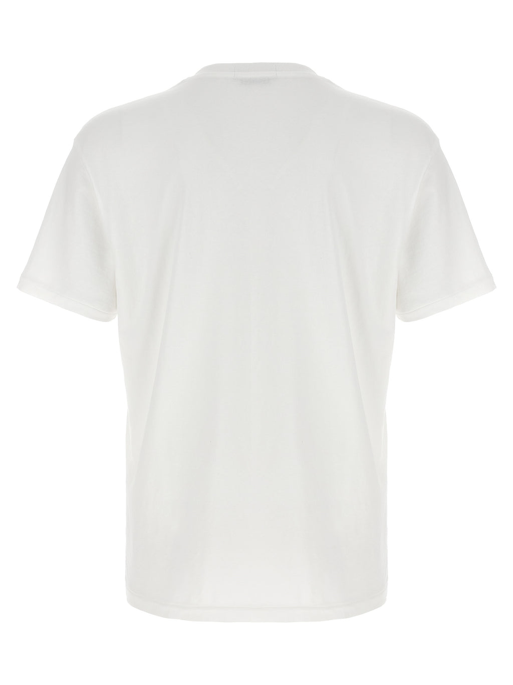 T-shirt en coton bleu Polo Ralph Lauren, coupe classique, portant le logo emblématique à la poitrine, vue de face.