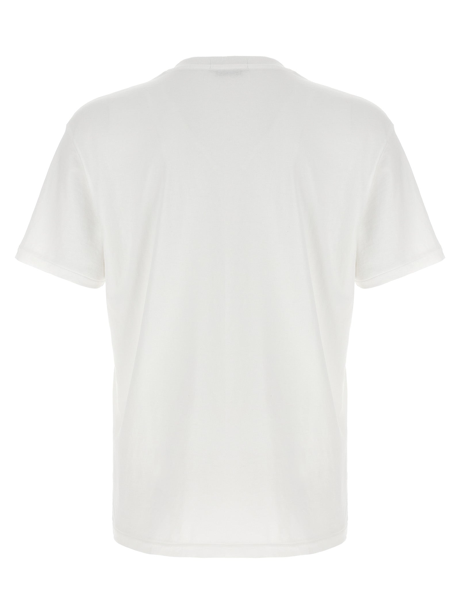 T-shirt en coton bleu Polo Ralph Lauren, coupe classique, portant le logo emblématique à la poitrine, vue de face.