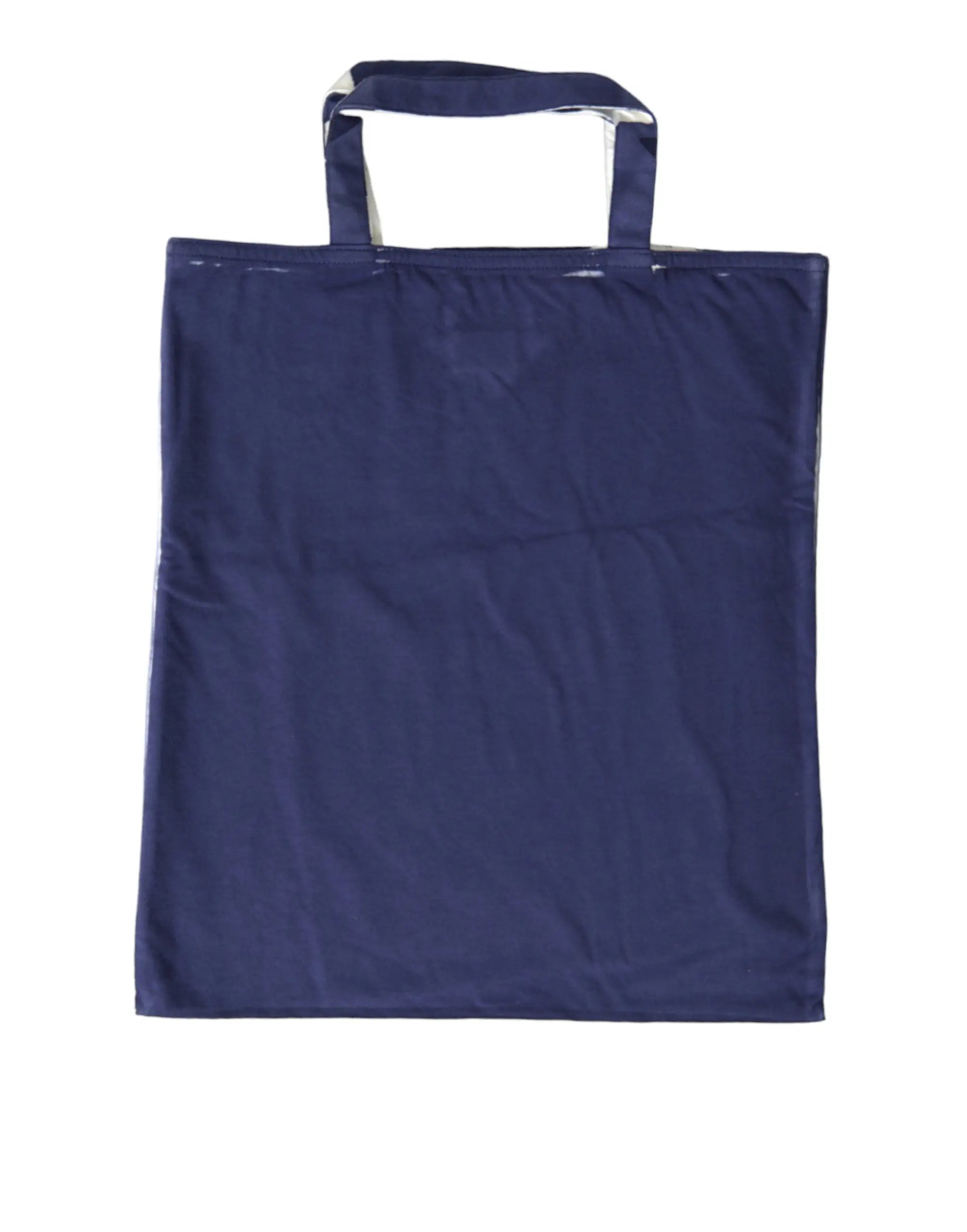 Sac cabas en tissu bleu marine prada avec logo jersey et anses renforcées pour faire du shopping